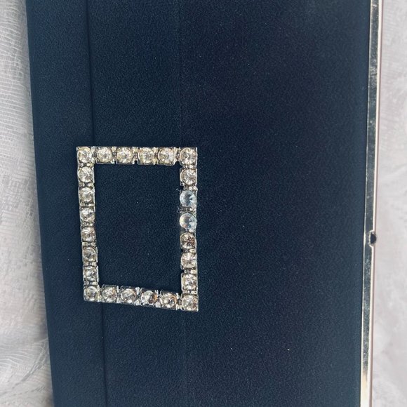 Vintage 1960s Black Rhinestone Clutch by John Hort - Picture 5 of 8